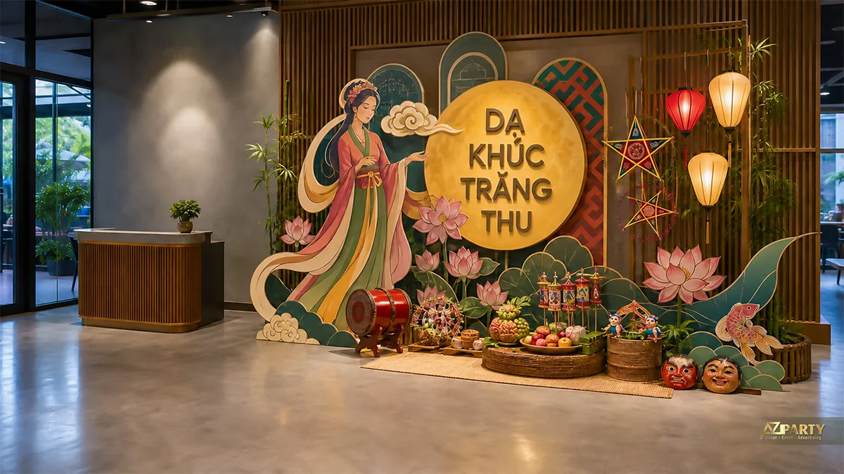 Chị Hằng dưới trăng cùng bánh Trung Thu