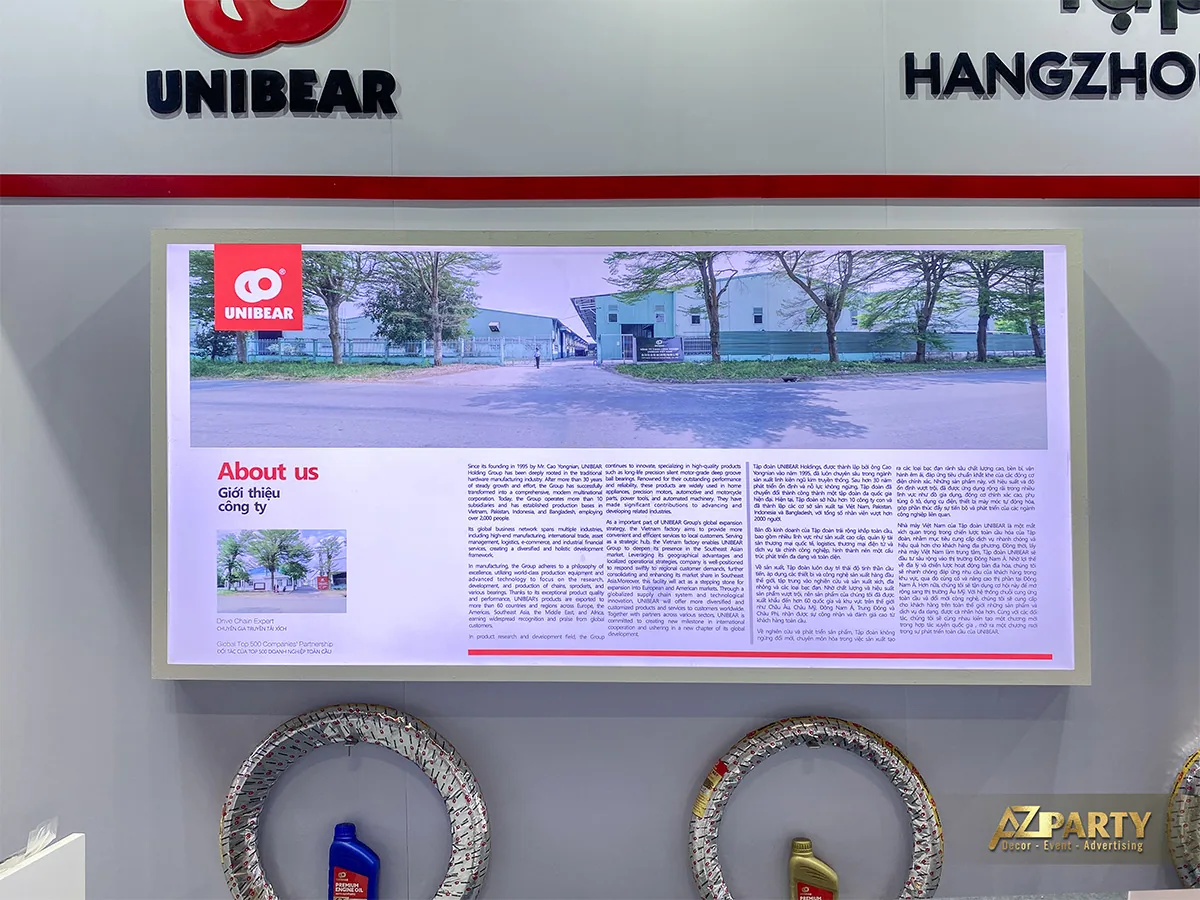 Khu vực trưng bày sản phẩm mới và các giải pháp cơ khí tiên tiến của Tập đoàn Unibear