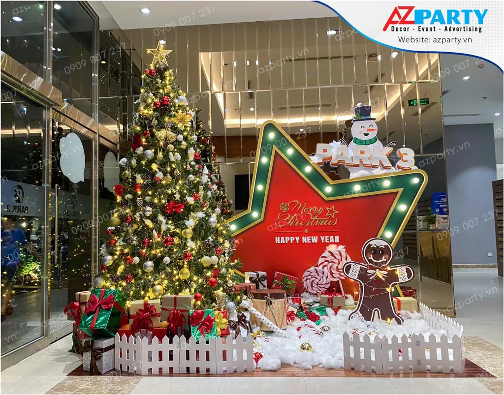 tiểu cảnh trang trí noel chung cư vinhomes