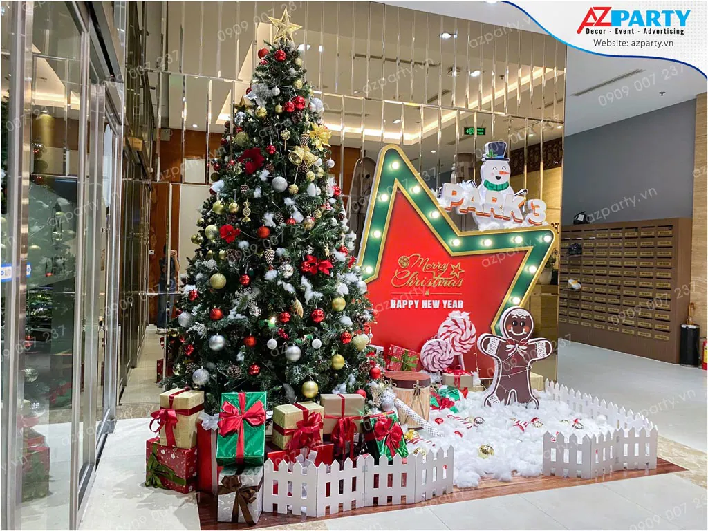 tiểu cảnh trang trí noel chung cư vinhomes