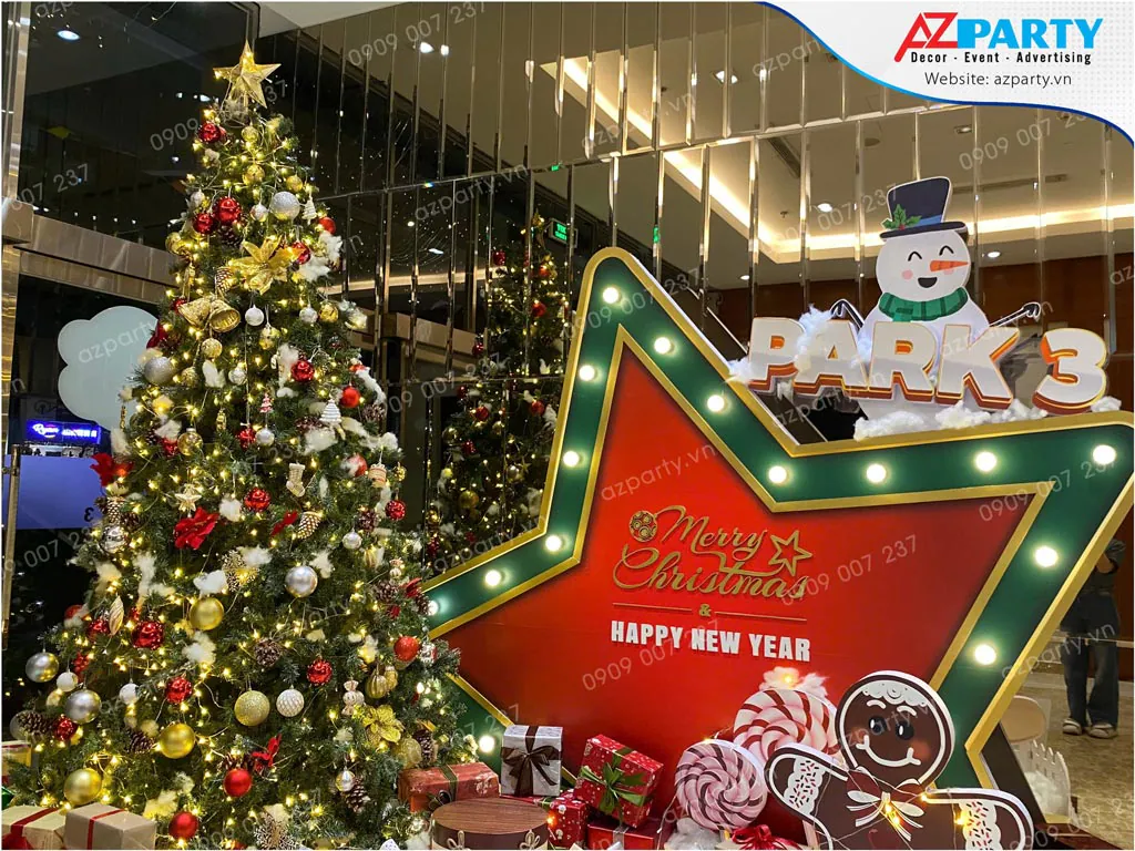 tiểu cảnh trang trí noel chung cư vinhomes