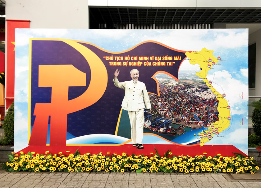 Thi công và trang trí khánh tiết Đại hội Đảng bộ Quân cảng Sài Gòn