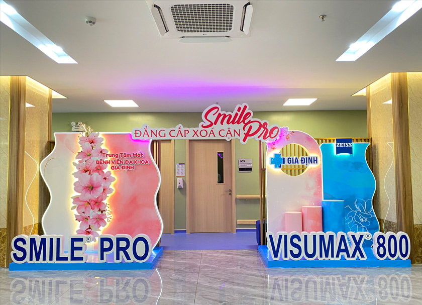 Booth giới thiệu công nghệ Smile Pro - bệnh viện đa khoa Gia Định