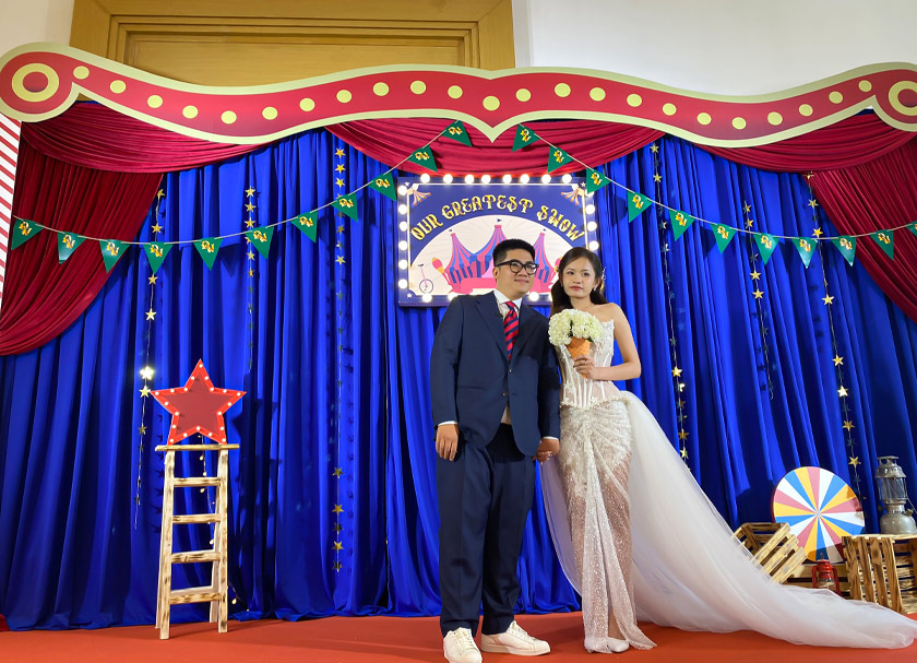 Tiệc cưới chủ đề Xiếc độc đáo và sáng tạo nhất Sài Gòn