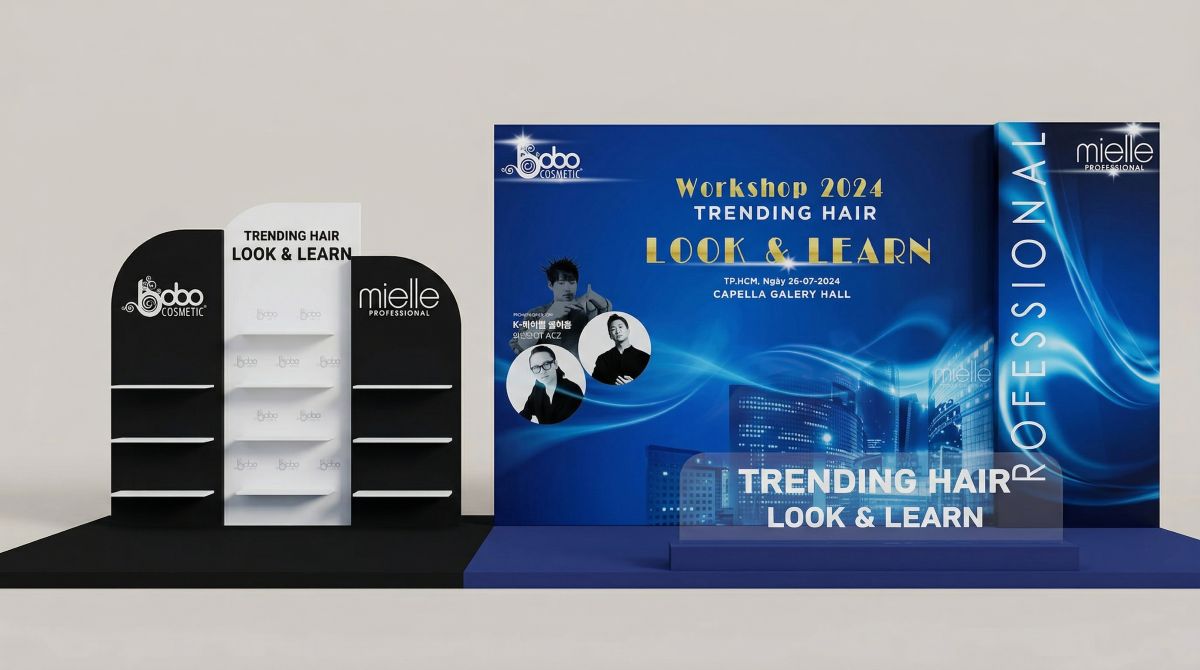 Mẫu booth Bobo Cosmetic 2024