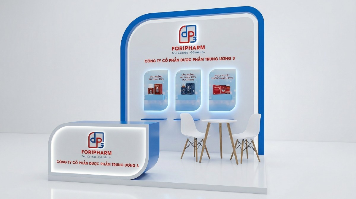 Mẫu booth Foripharm
