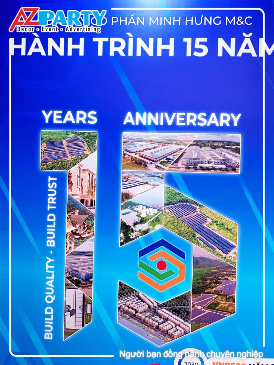 Cận cảnh chi tiết backdrop checkin