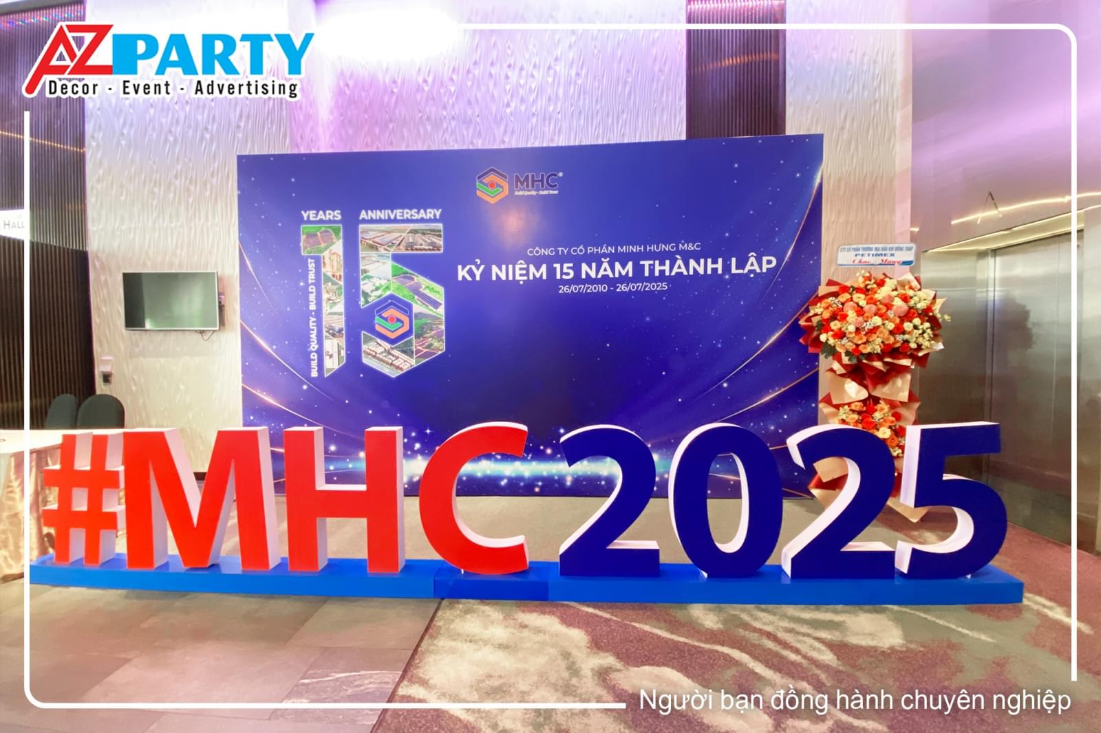 Backdrop checkin lễ kỉ niệm công ty