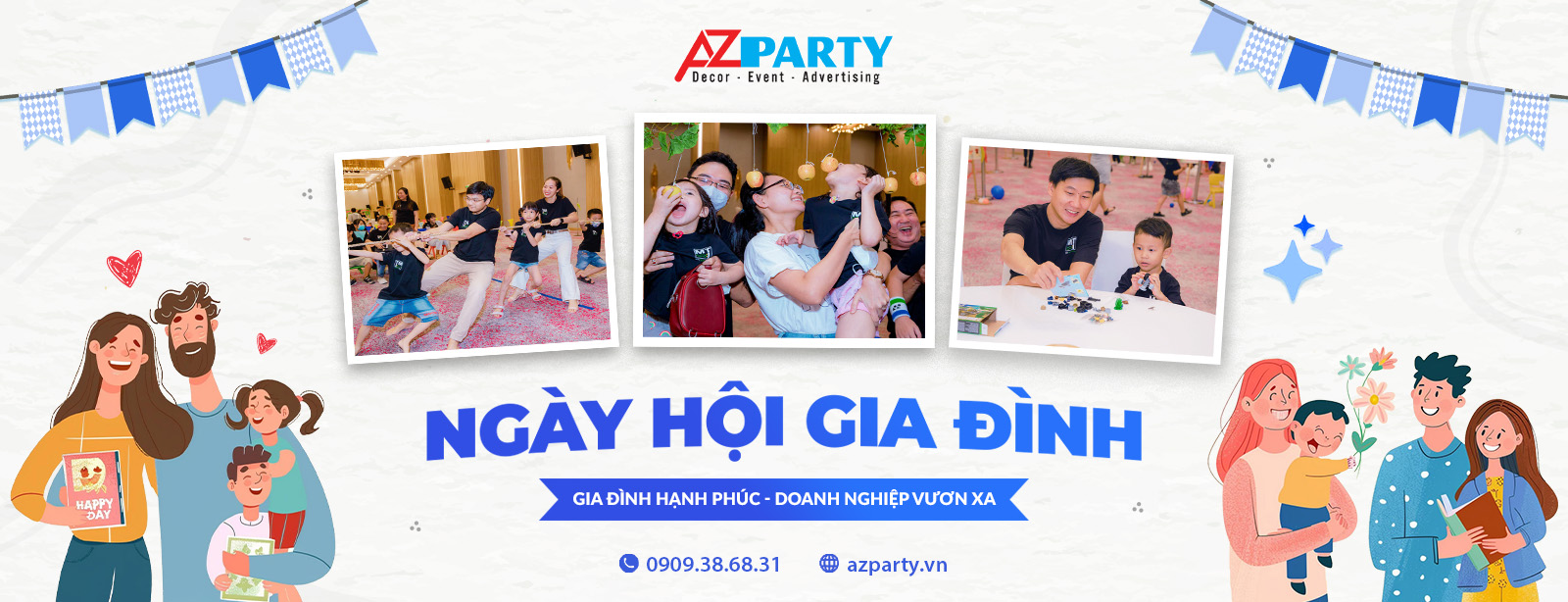 Banner ngày hội gia đình AZparty