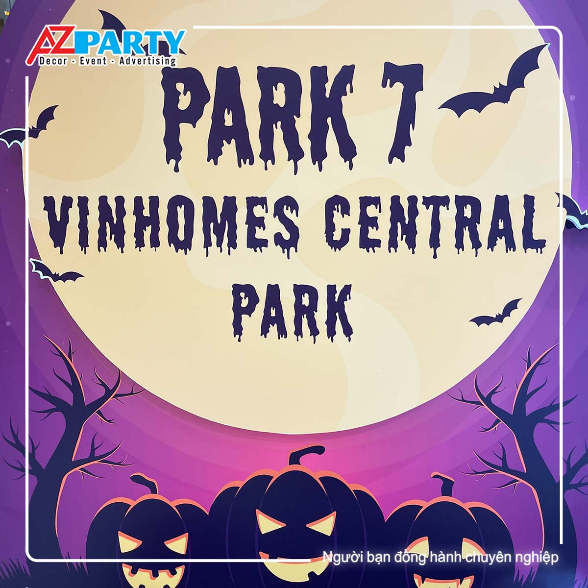 dòng chữ park 7 vinhomes theo concept halloween