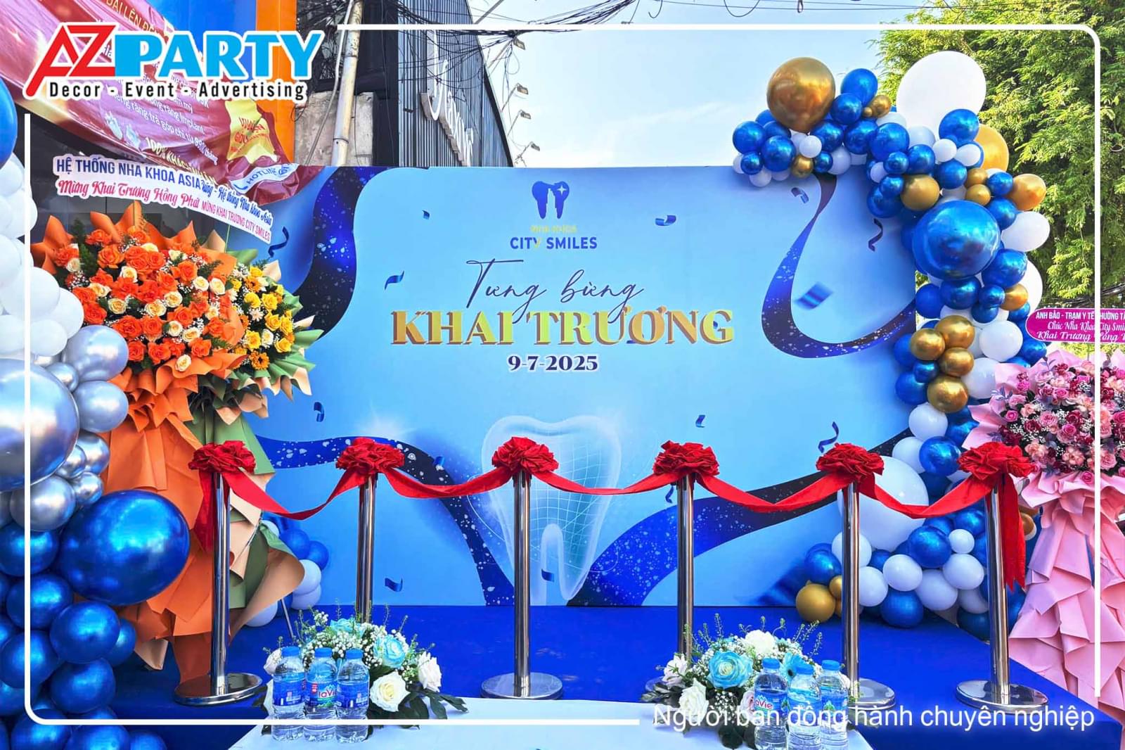 Backdrop sự kiện khai trương City Smiles 