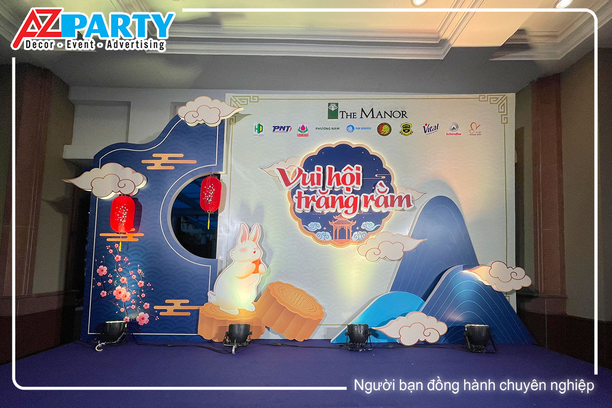 backdrop chương trình ấn tượng với các chi tiết nổi khổi