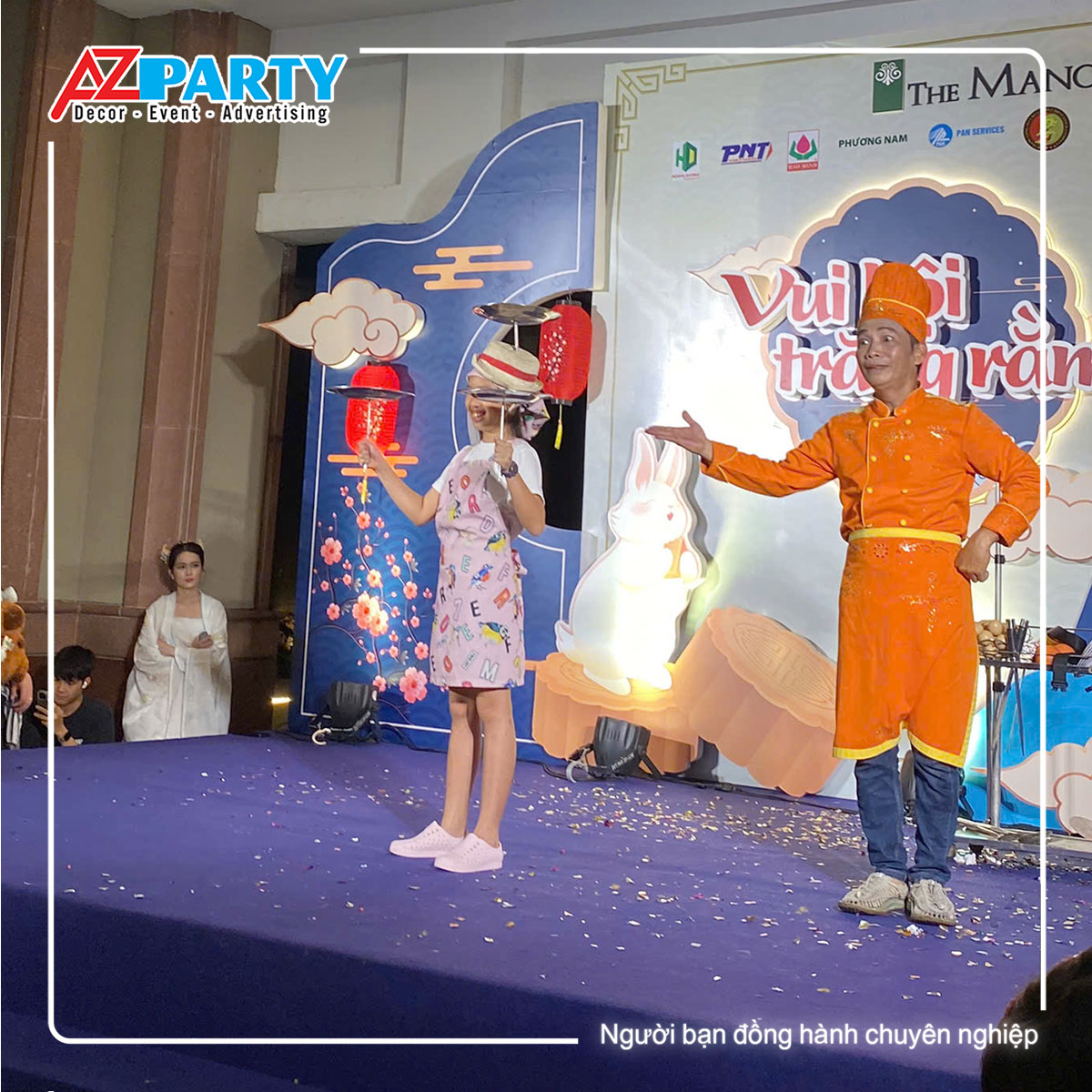 tiết mục xiếc đầu bếp giao lưu cùng bé gái