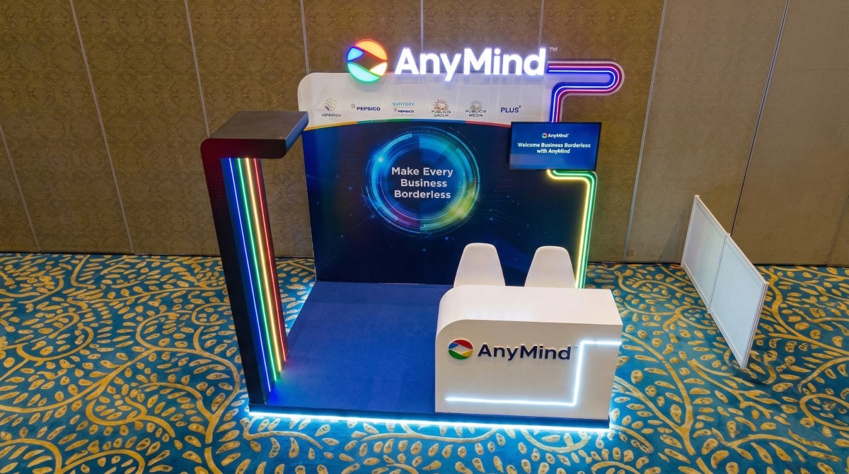 Booth Anymind góc chụp Flycam