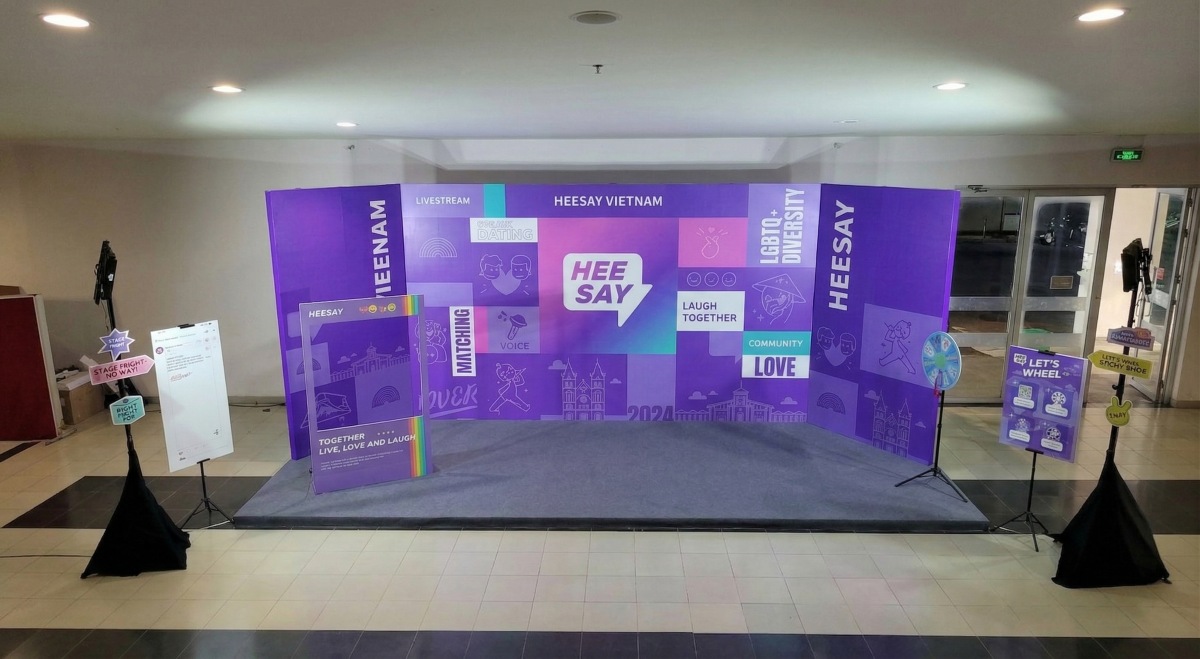 Góc chụp flycam của photobooth Heesay Việt Nam