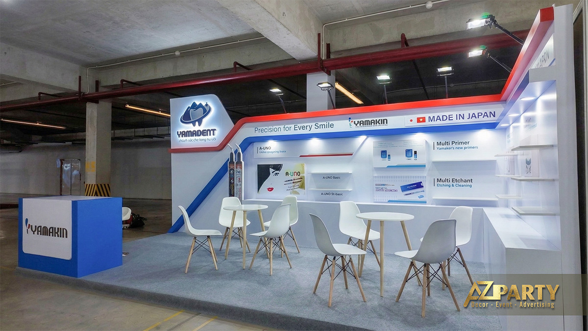 Góc chụp bên phải của booth Yamadent