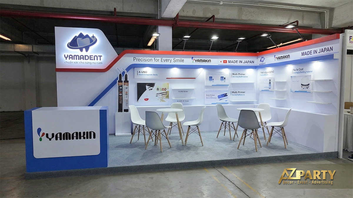 Góc chụp chính diện của booth yamadent