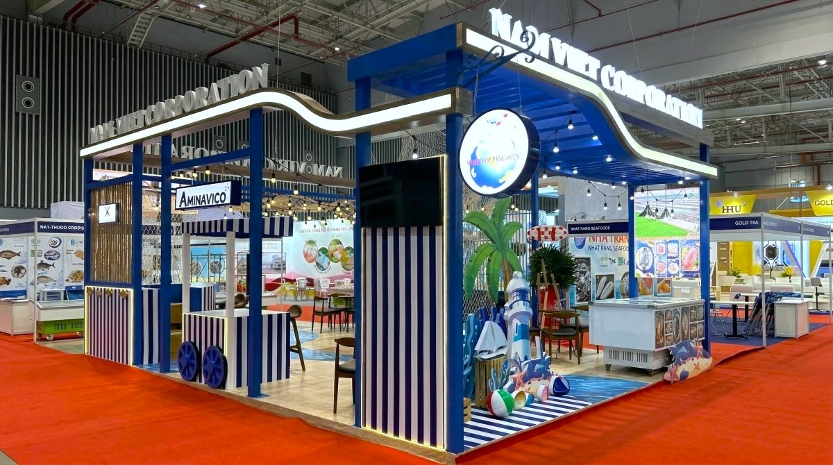 Góc chụp khác của gian hàng Vavico