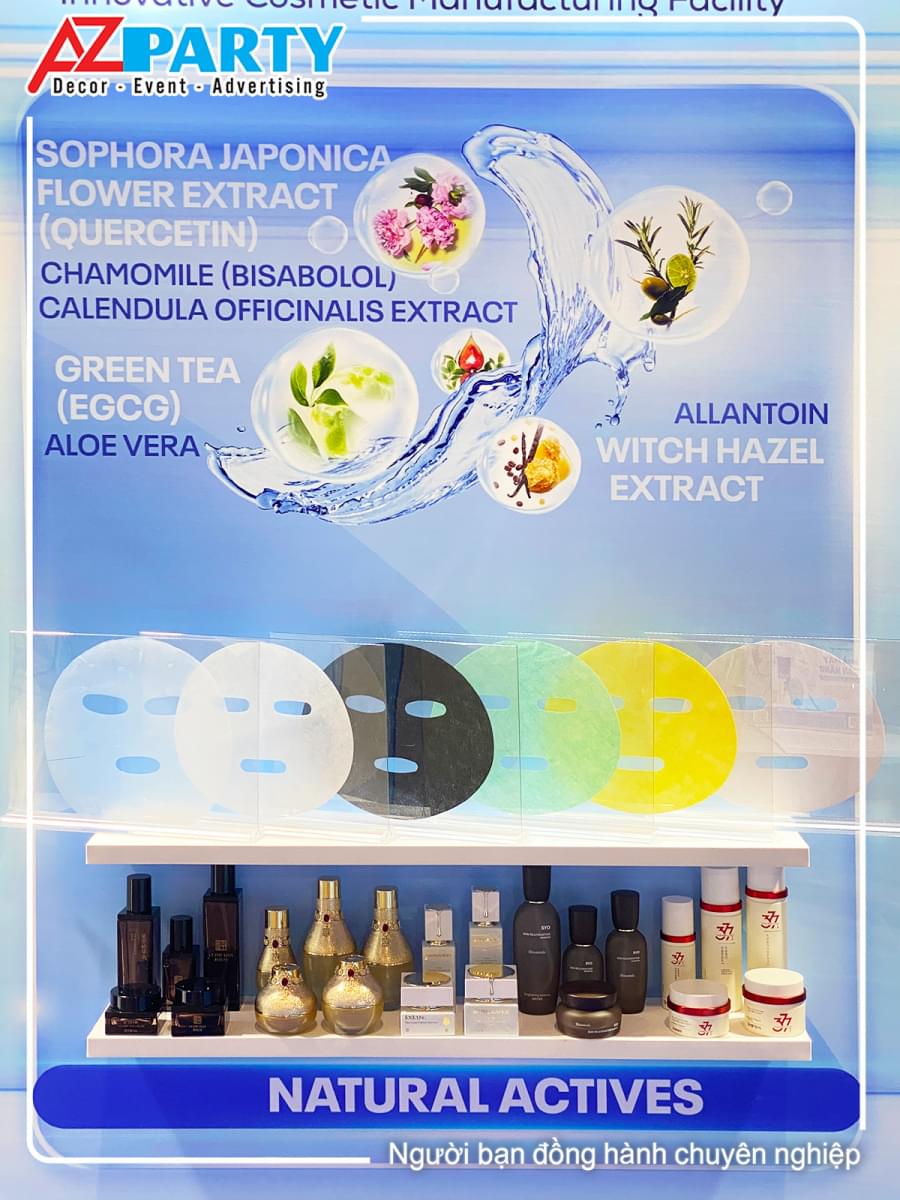 các sản phẩm trưng bày tại gian hàng