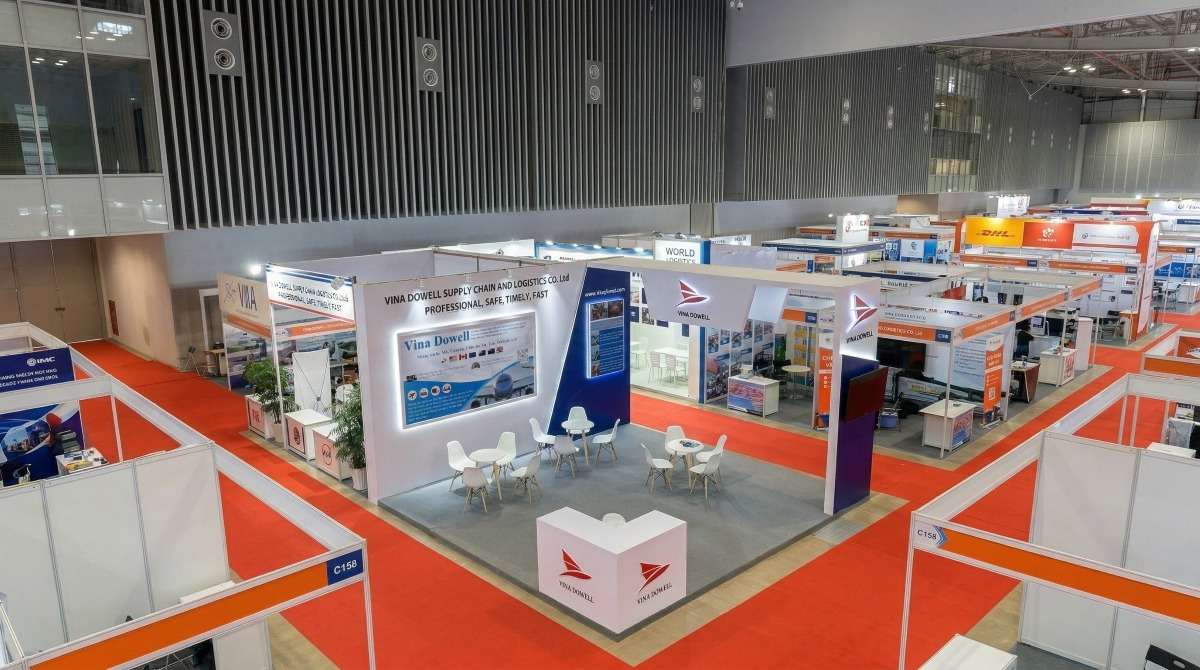 Ảnh chụp gian hàng Vina Dowell từ trên cao 