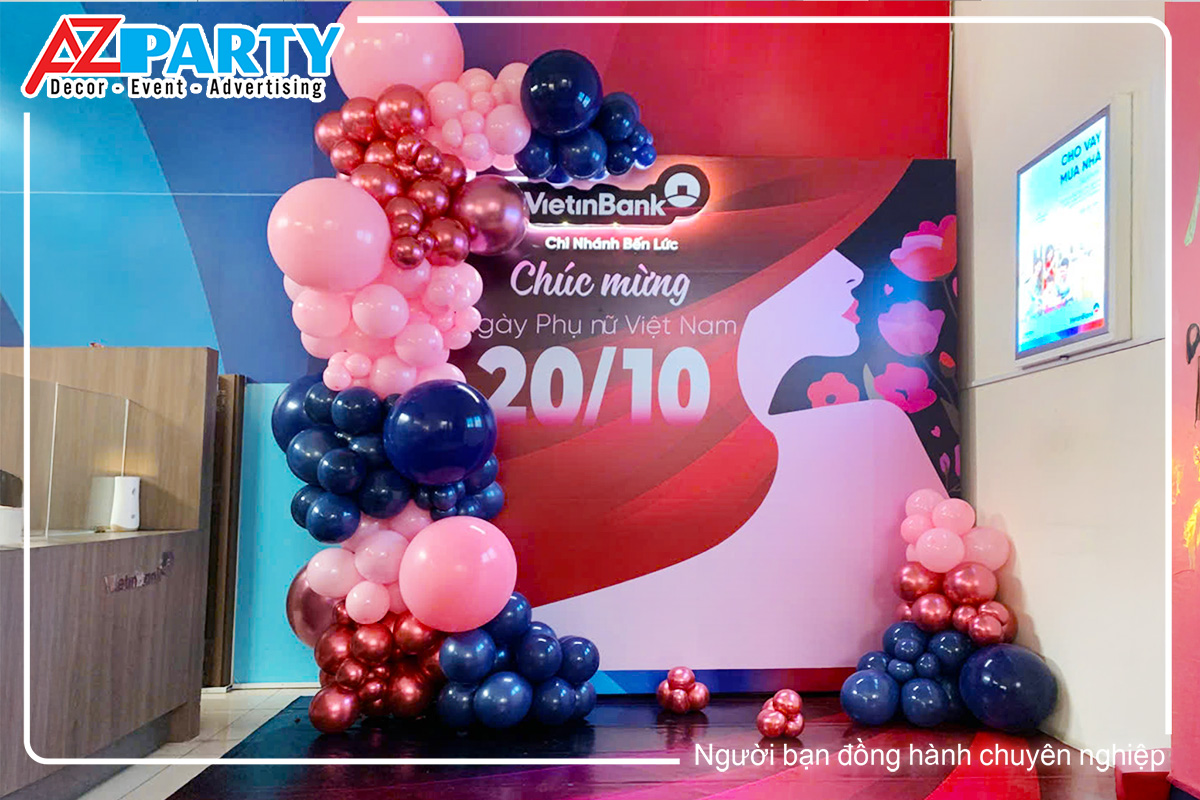 backdrop tone màu đỏ xanh đậm với line bóng