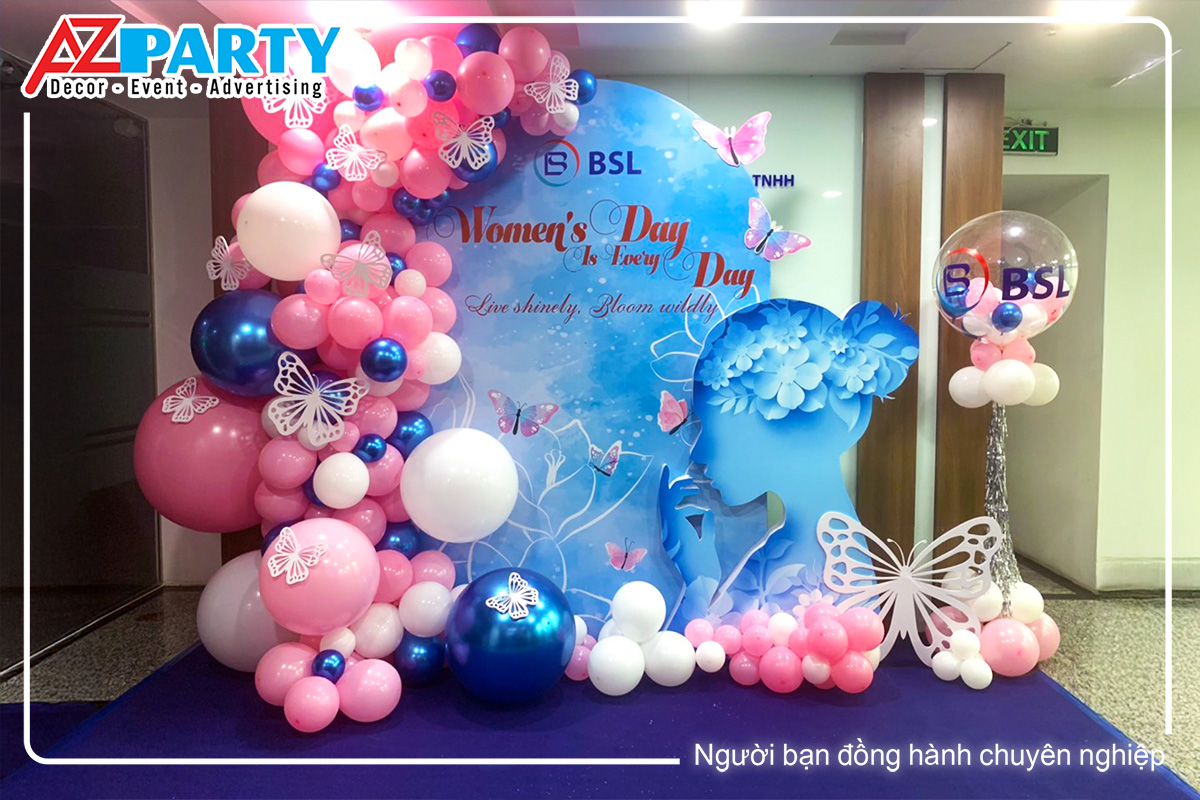 backdrop tone ngày phụ nữ tone màu xanh dương + hồng