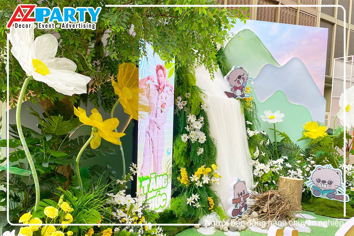 Góc chụp phía bên trái của booth idol Tăng Phúc