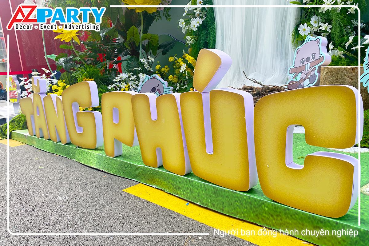 Bộ chữ 3D Tăng Phúc tại booth