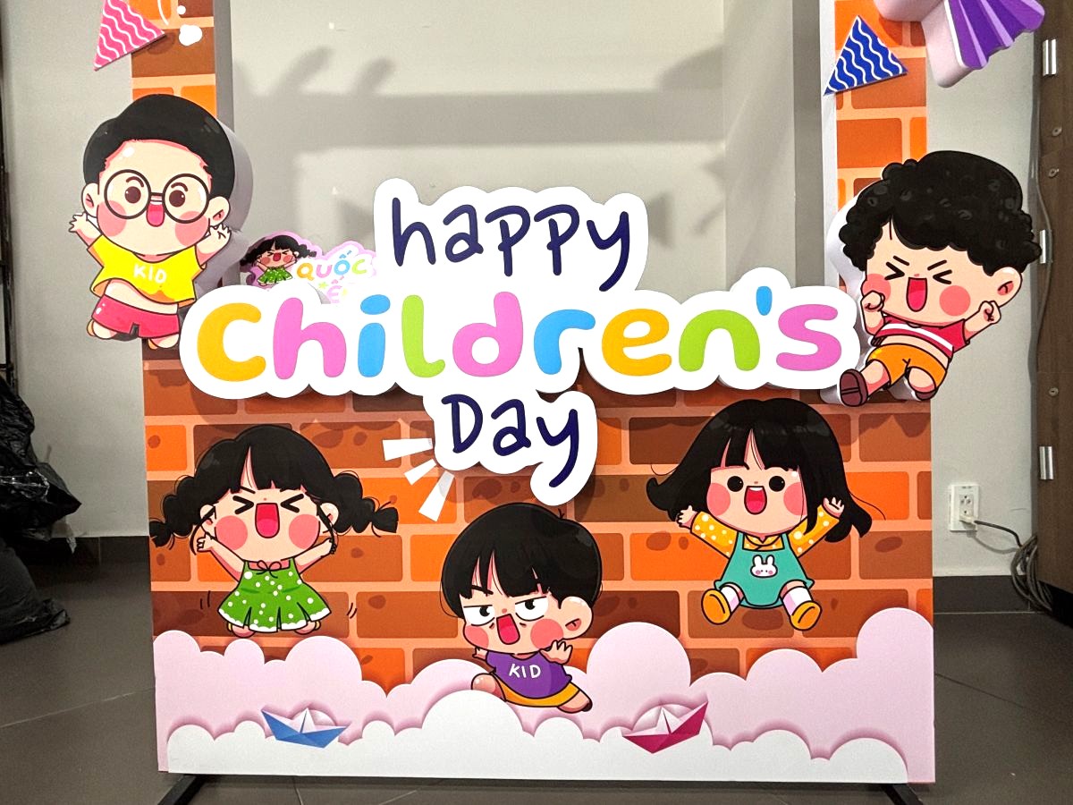 Booth checkin thông điệp Happy Children day