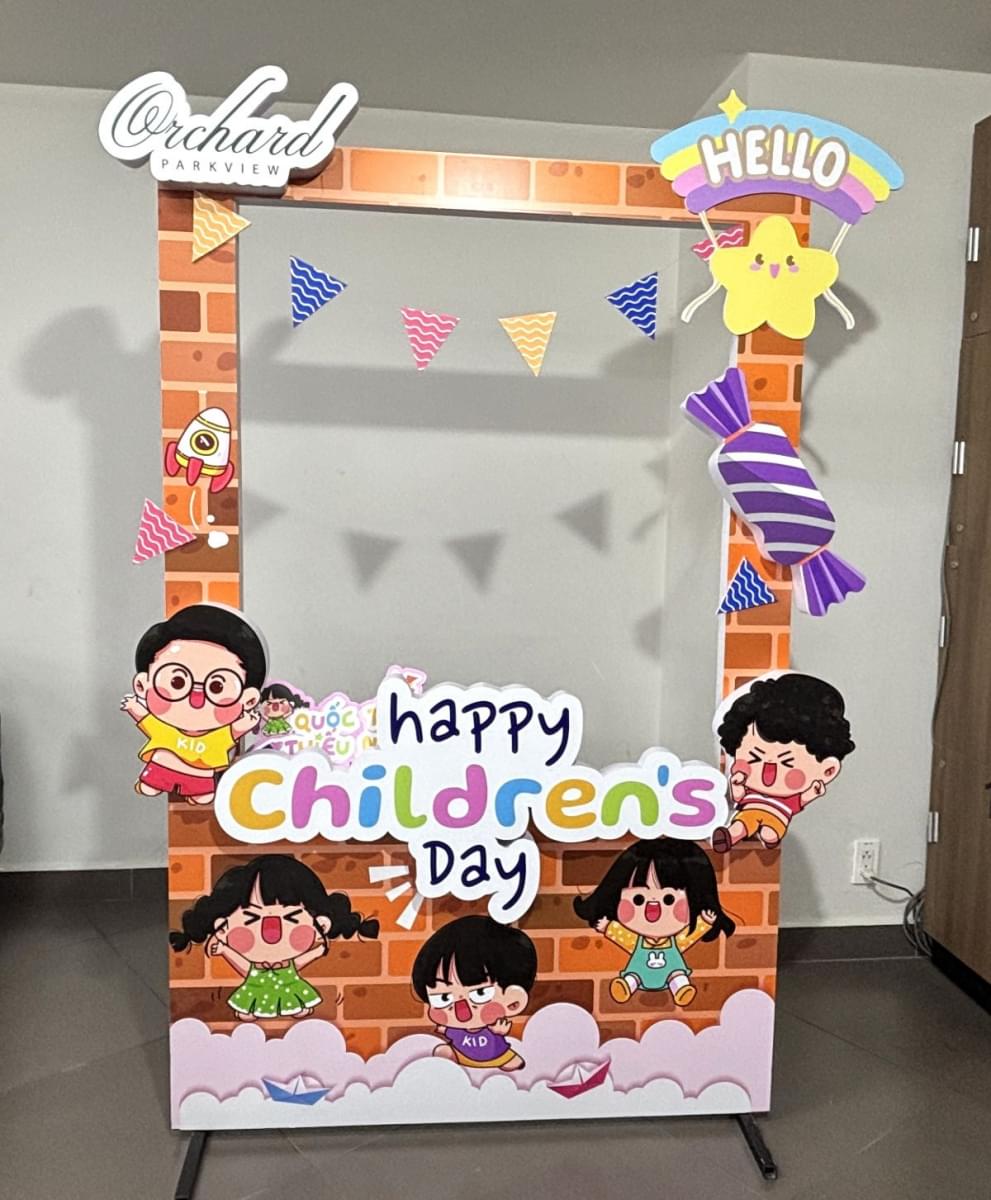 Booth checkin thông điệp Happy Children day