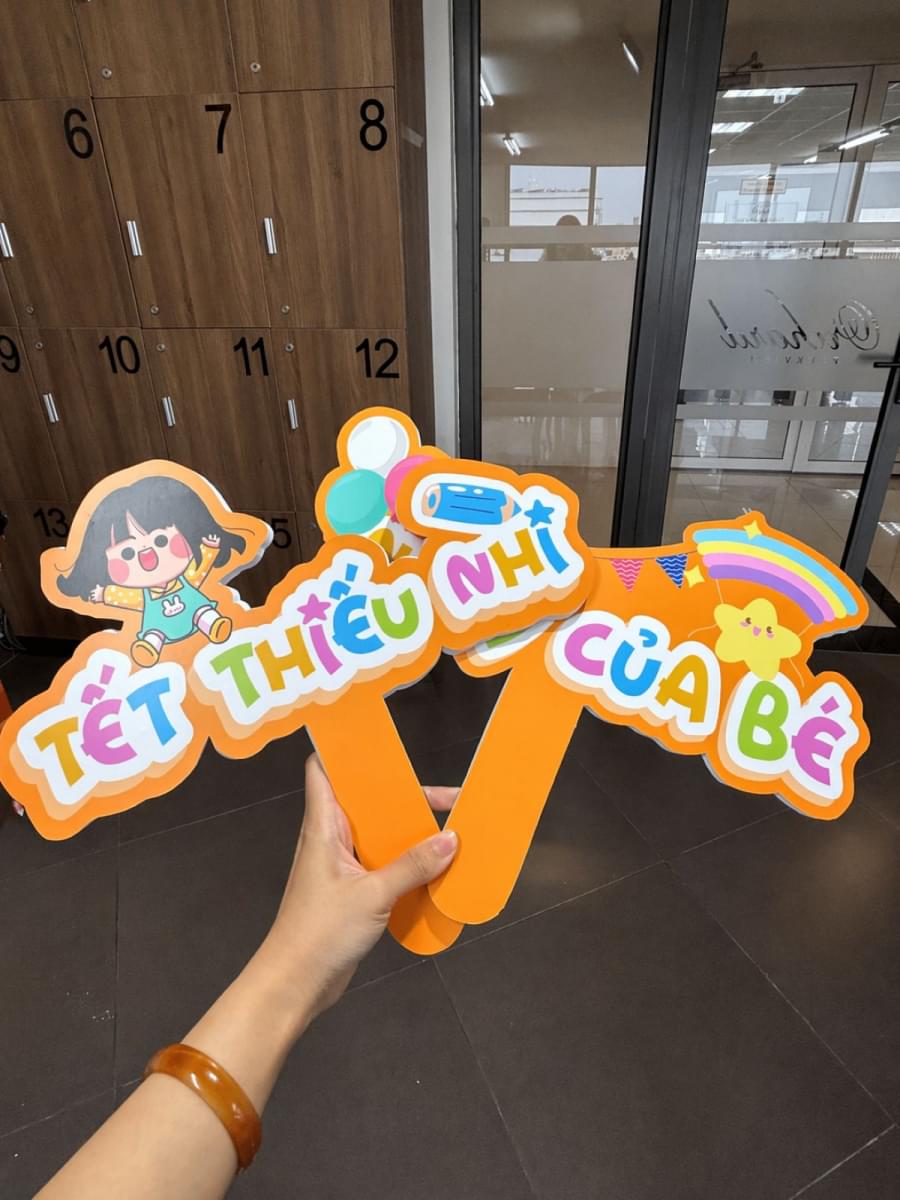 Bảng checkin thông điệp Tết thiếu nhi của bé