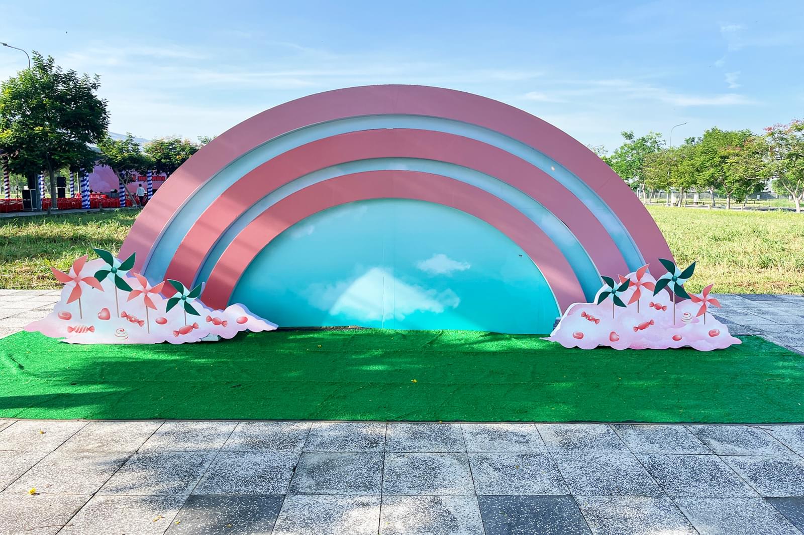 booth checkin đón khách xinh xắn