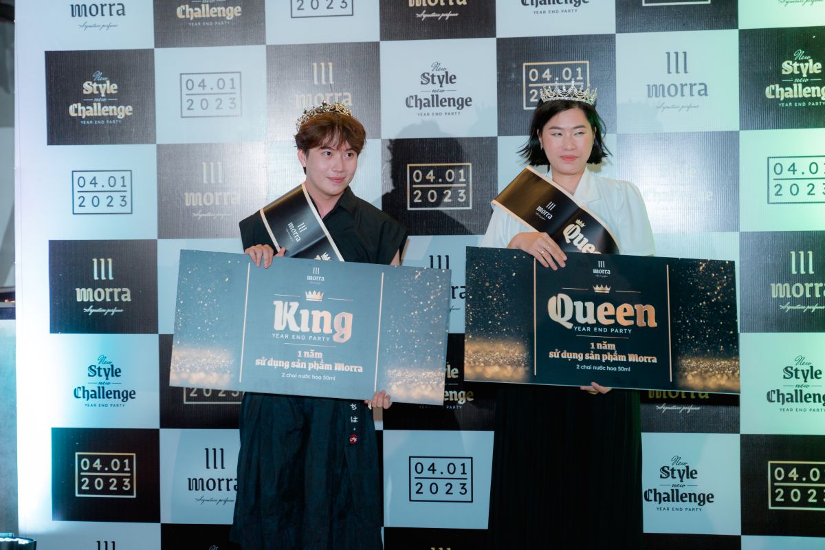 2 nhân viên nam và nữ đạt giả nhất King & Queen