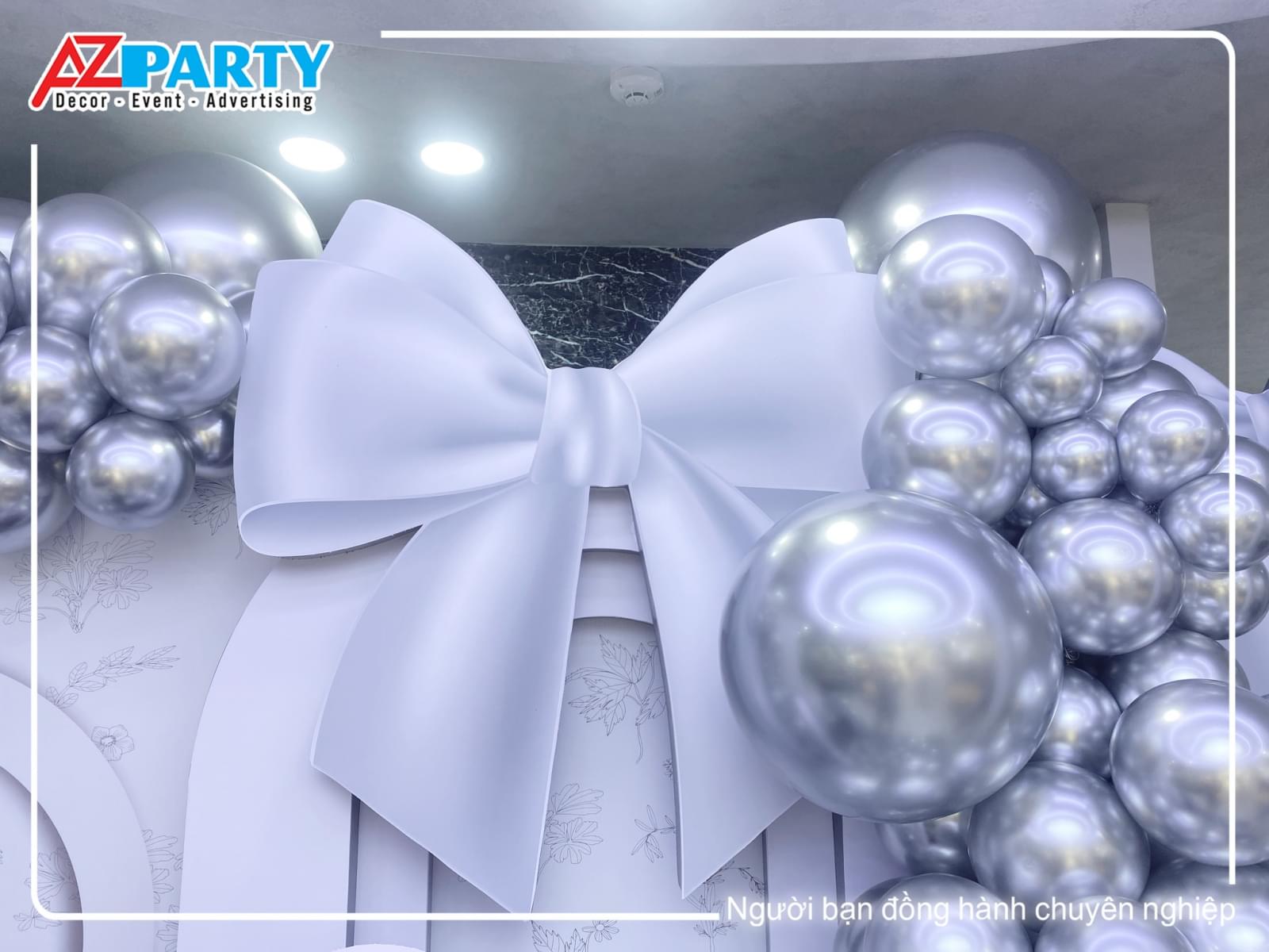 Chi tiết nơ của backdrop sinh nhật