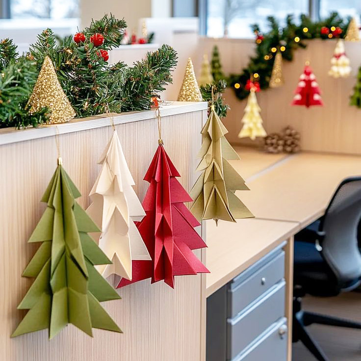 Cây thông noel bằng giấy 