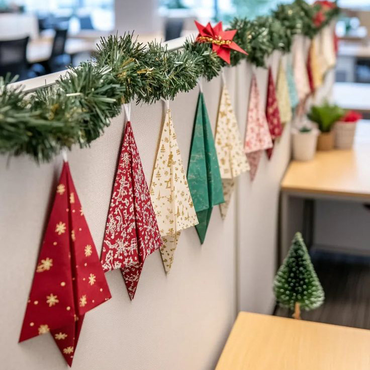 trang trí noel bàn làm việc đồ handmade