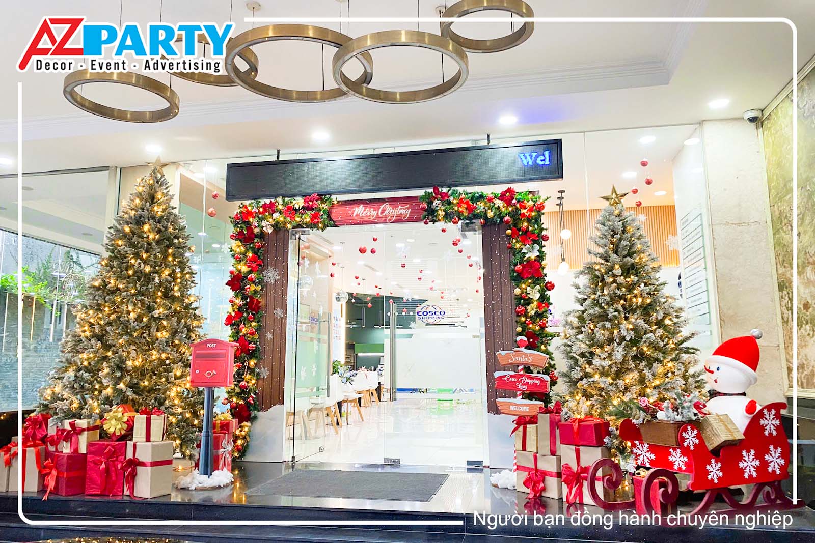 Trang trí noel văn phòng đẹp 