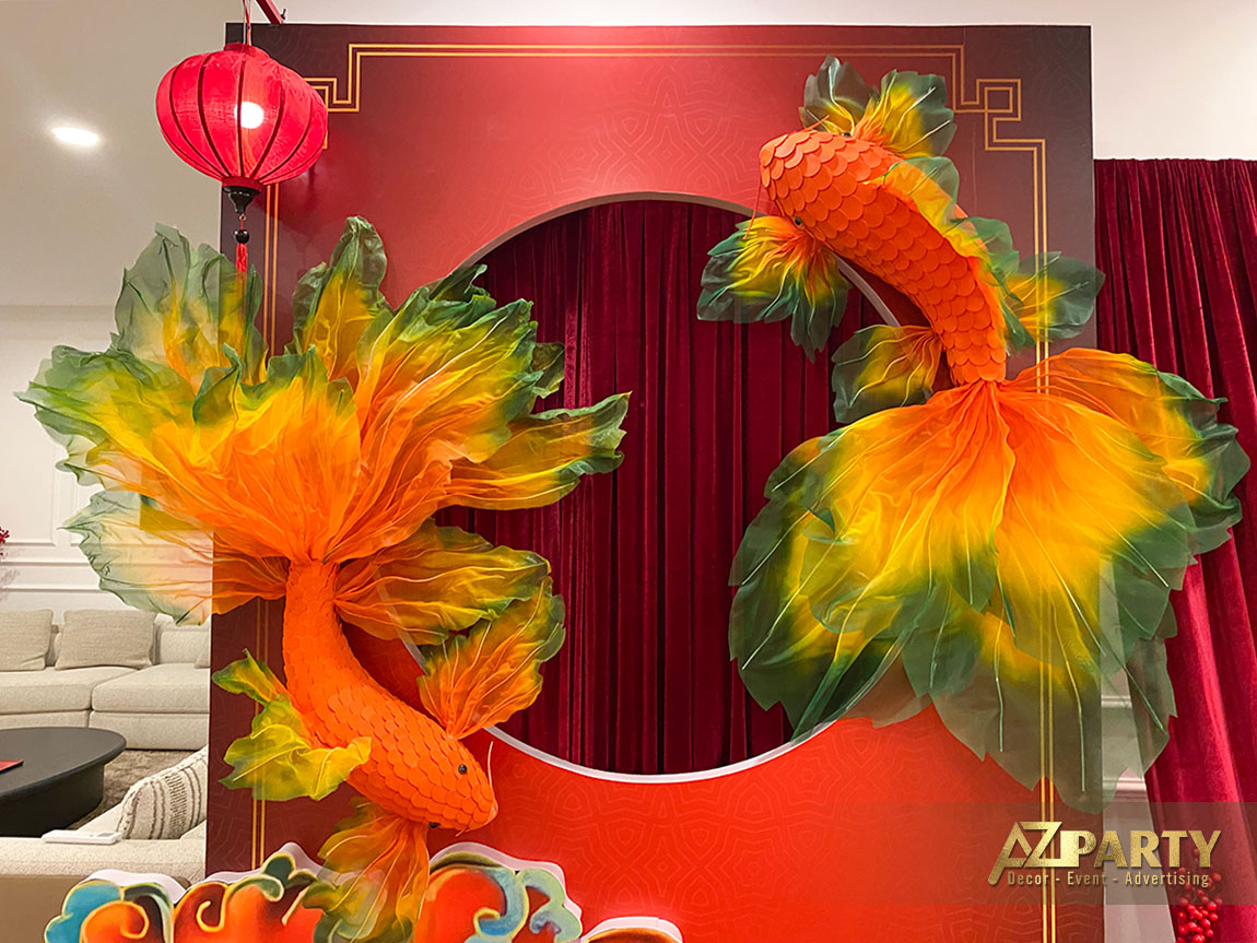 cá chép decor tết 