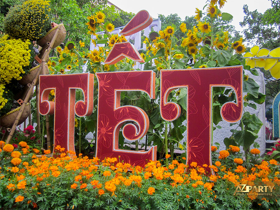 Cận cảnh chữ Tết nổi bật của đại cảnh Tết 