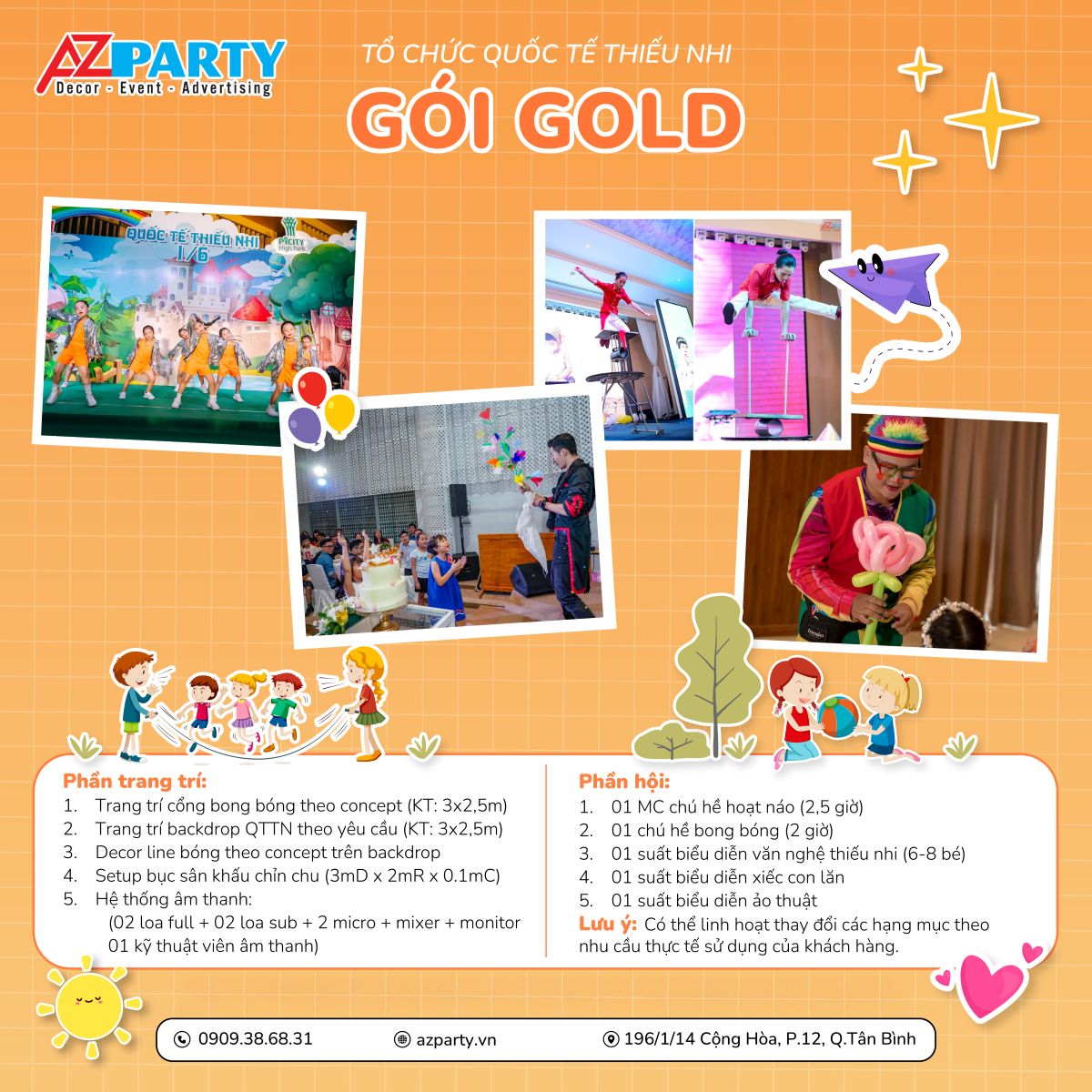 Quốc tế thiếu nhi - Gói gold - AZparty