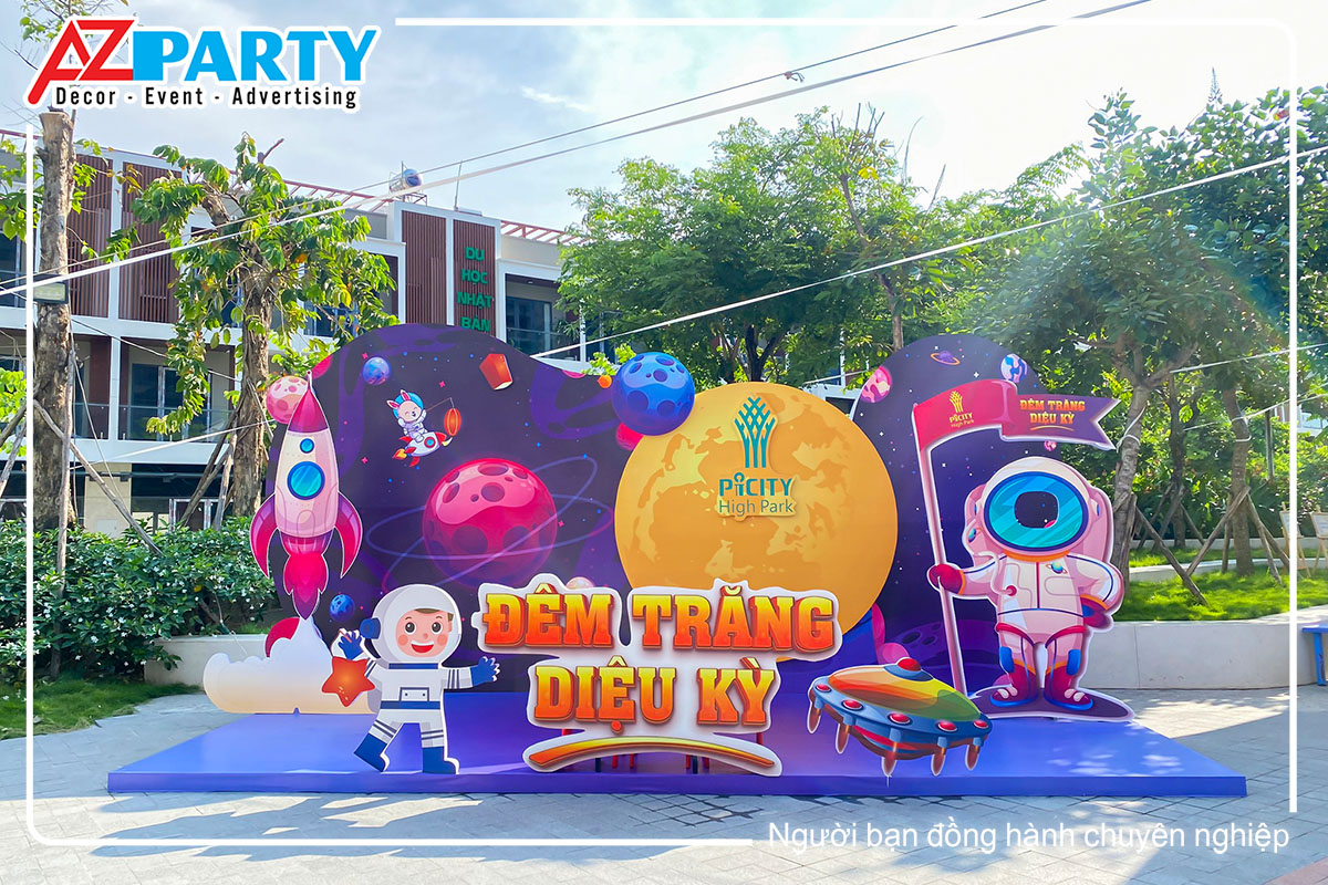 backdrop trung thu concept Vũ Trụ